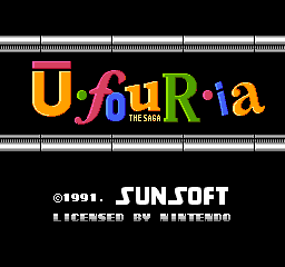 Ufouria - The Saga (Europe) Title Screen